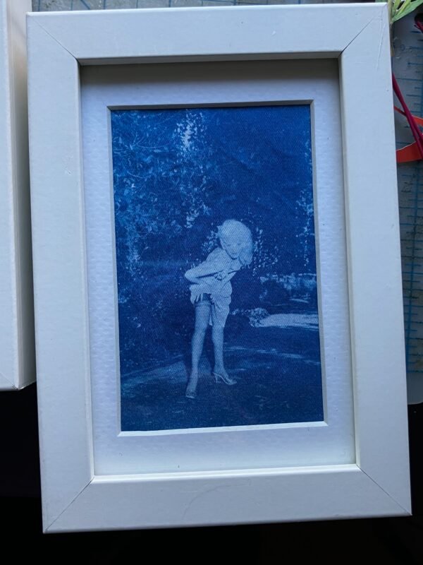 cyanotype pinup prints, framed - Image 2