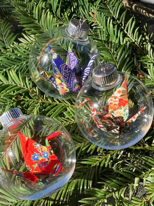 Origami crane ornaments - traditional